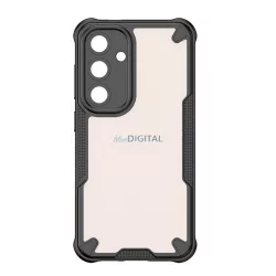   Defender szilikon telefonvédő (ütésállóság, légpárnás sarok, akril hátlap, kameravédő) FEKETE Samsung Galaxy S25 FE (SM-S731)