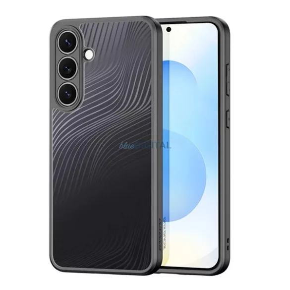 DUX DUCIS AIMO szilikon telefonvédő (ütésállóság, kameravédő, matt, hullám) FEKETE Samsung Galaxy S25 FE (SM-S731)