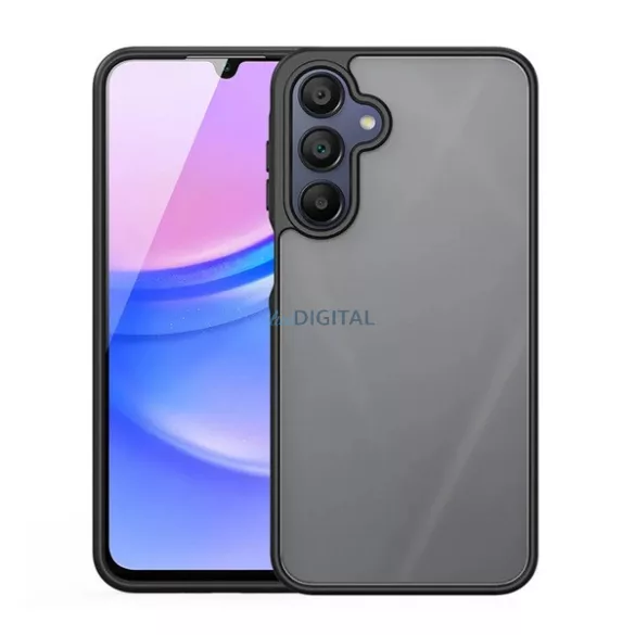DUX DUCIS YIND szilikon telefonvédő (ütésállóság, kameravédő, matt, MagSafe) FEKETE Samsung Galaxy A17 5G (SM-A176)