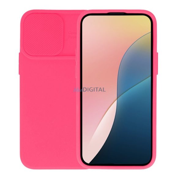 Szilikon telefonvédő (matt, mikrofiber plüss belső, kameravédő) MAGENTA Samsung Galaxy A56 5G (SM-A566)