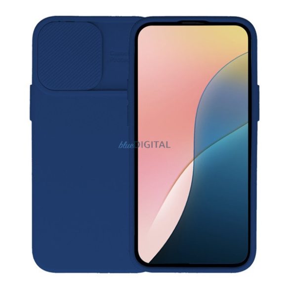 Szilikon telefonvédő (matt, mikrofiber plüss belső, kameravédő) SÖTÉTKÉK Samsung Galaxy A56 5G (SM-A566)