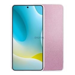   Szilikon telefonvédő (műanyag belső, csillogó hátlap) RÓZSASZÍN Samsung Galaxy A17 5G (SM-A176)