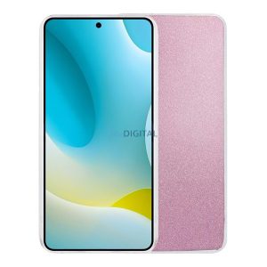 Szilikon telefonvédő (műanyag belső, csillogó hátlap) RÓZSASZÍN Samsung Galaxy A17 5G (SM-A176)
