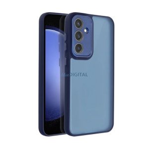 Szilikon telefonvédő (ütésállóság, akril hátlap, kameravédő) SÖTÉTKÉK Samsung Galaxy A17 5G (SM-A176)