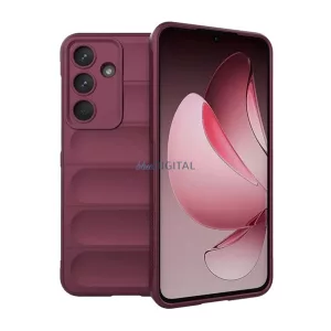 Szilikon telefonvédő (ütésállóság, kameravédő, 3D) BORDÓ Samsung Galaxy S25 FE (SM-S731)