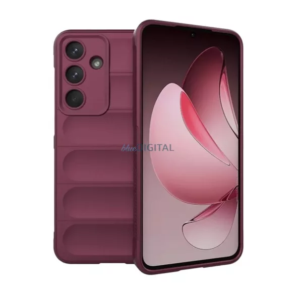 Szilikon telefonvédő (ütésállóság, kameravédő, 3D) BORDÓ Samsung Galaxy S25 FE (SM-S731)
