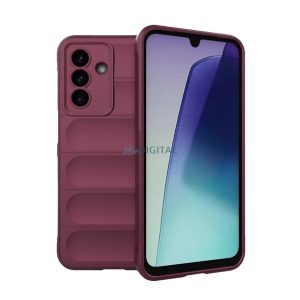 Szilikon telefonvédő (ütésállóság, kameravédő, 3D) BORDÓ Samsung Galaxy A17 5G (SM-A176)