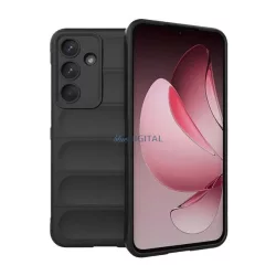   Szilikon telefonvédő (ütésállóság, kameravédő, 3D) FEKETE Samsung Galaxy S25 FE (SM-S731)