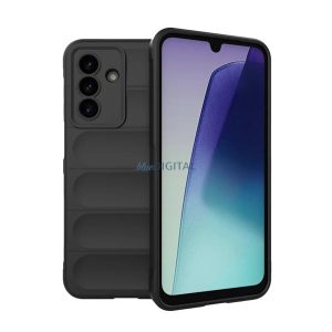Szilikon telefonvédő (ütésállóság, kameravédő, 3D) FEKETE Samsung Galaxy A17 5G (SM-A176)