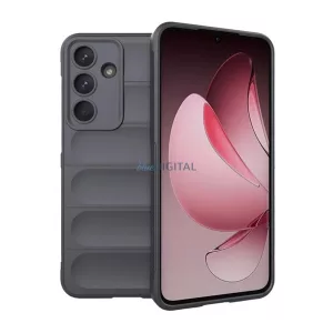 Szilikon telefonvédő (ütésállóság, kameravédő, 3D) SÖTÉTSZÜRKE Samsung Galaxy S25 FE (SM-S731)