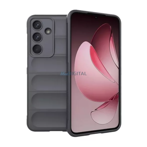 Szilikon telefonvédő (ütésállóság, kameravédő, 3D) SÖTÉTSZÜRKE Samsung Galaxy S25 FE (SM-S731)