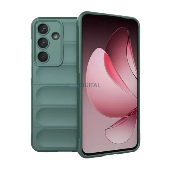 Szilikon telefonvédő (ütésállóság, kameravédő, 3D) SÖTÉTZÖLD Samsung Galaxy S25 FE (SM-S731)