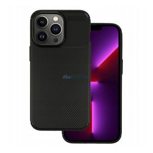 Szilikon telefonvédő (ütésállóság, légpárnás sarok, karbon minta) FEKETE Samsung Galaxy A17 5G (SM-A176)