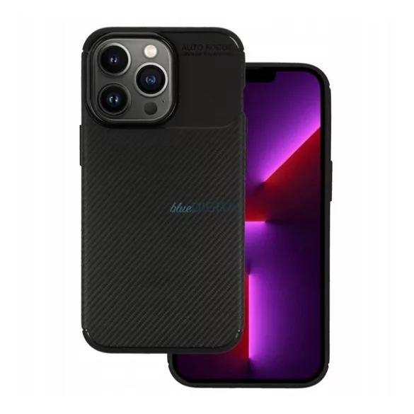 Szilikon telefonvédő (ütésállóság, légpárnás sarok, karbon minta) FEKETE Samsung Galaxy S25 FE (SM-S731)