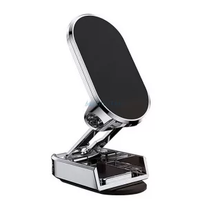 Designed for SAMSUNG autós tartó (műszerfalra, öntapadó, 360°, állítható, mágneses, összecsukható) FEKETE