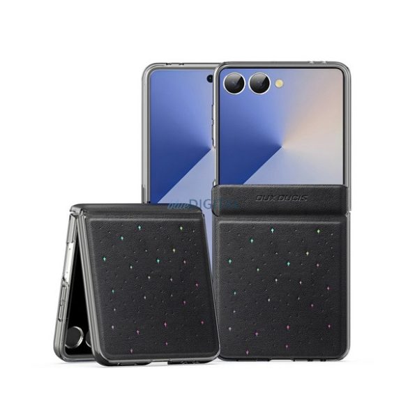 DUX DUCIS STEX szilikon telefonvédő (ütésállóság, csillag) FEKETE Samsung Galaxy Z Flip7 (SM-F766)
