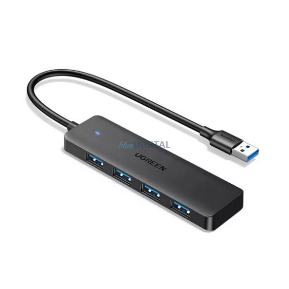 UGREEN CM219 USB HUB 4in1 (elosztó, 4 USB aljzat, 15cm) FEKETE
