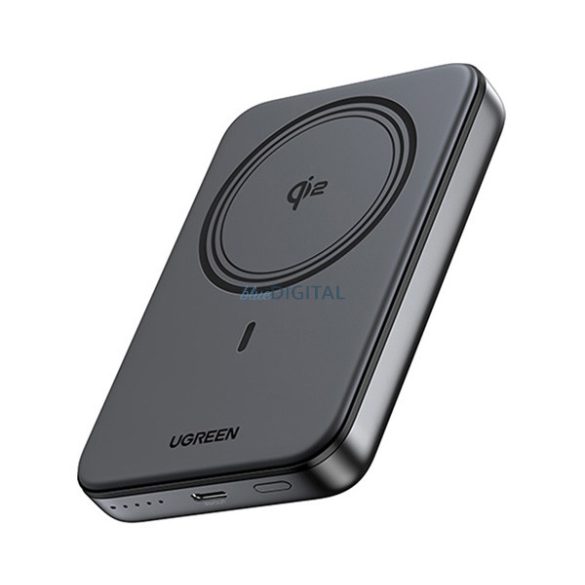 UGREEN PB763 vésztöltő Type-C aljzat (10000mAh, 20W, gyorstöltő, wireless, MagSafe, Qi2) FEKETE