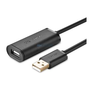 UGREEN US121 adatkábel hosszabbító (USB aljzat - USB, 1000cm) FEKETE