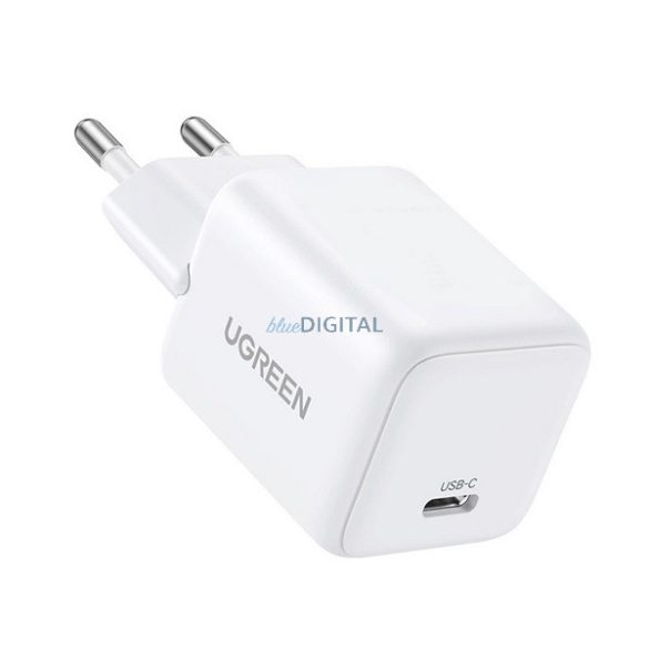UGREEN X512 hálózati töltő Type-C aljzat (20W, GaN, PD gyorstöltő, mini) FEHÉR