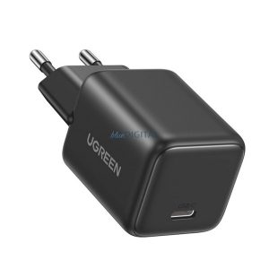 UGREEN X512 hálózati töltő Type-C aljzat (20W, GaN, PD gyorstöltő, mini) SÖTÉTSZÜRKE