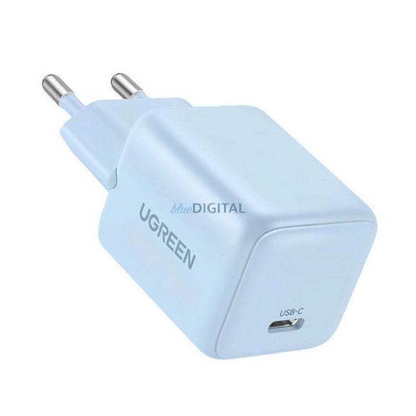 UGREEN X512 hálózati töltő Type-C aljzat (20W, GaN, PD gyorstöltő, mini) VILÁGOSKÉK