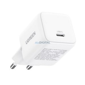 UGREEN X513 hálózati töltő Type-C aljzat (30W, GaN, PD gyorstöltő) FEHÉR