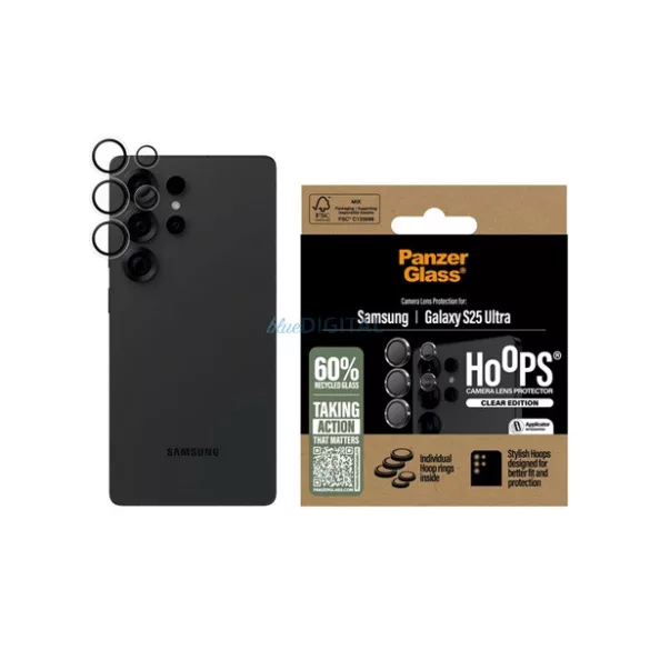 PANZERGLASS HOOPS kameravédő üveg (9H + segédkeret) ÁTLÁTSZÓ Samsung Galaxy S25 Ultra (SM-S938)