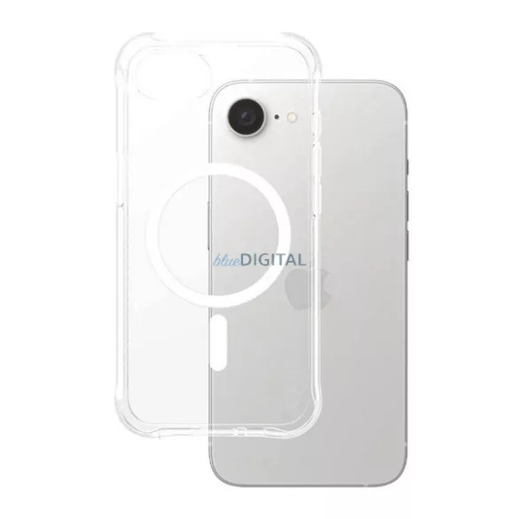 PANZERGLASS CARE SAMBA szilikon telefonvédő (ütésállóság, légpárnás sarok, kameravédő, MagSafe) ÁTLÁTSZÓ Apple iPhone 16e