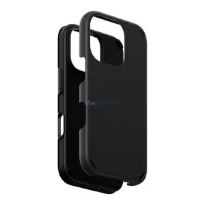 PANZERGLASS CARE DOUBLE DEFENSE szilikon telefonvédő (ütésállóság, műanyag keret, ultravékony, kameravédő) FEKETE Apple iPhone 16 Pro