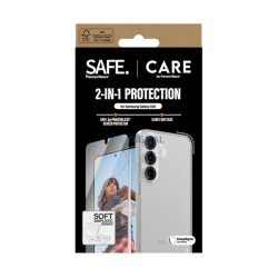   PANZERGLASS CARE FASHION 2IN1 szilikon telefonvédő (ütésállóság, légpárnás keret + képernyővédő üveg) ÁTLÁTSZÓ Samsung Galaxy S25 (SM-S931)