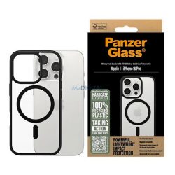   PANZERGLASS HARDCASE szilikon telefonvédő (ütésállóság, kameravédő, antibakteriális, MagSafe) FEKETE Apple iPhone 16 Pro