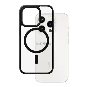PANZERGLASS CARE FLAGSHIP URBAN COMBAT CASE szilikon telefonvédő (ütésállóság, kameravédő, MagSafe) ÁTLÁTSZÓ/FEKETE Apple iPhone 15 Pro