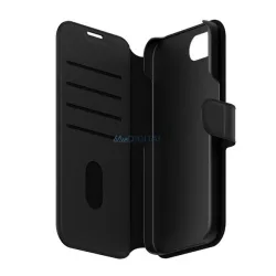   PANZERGLASS CARE TANGO TWO-IN-ONE tok álló, bőr hatású (FLIP, oldalra nyíló, MagSafe, kivehető telefonvédő) FEKETE Apple iPhone 16e