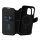 PANZERGLASS CARE TANGO TWO-IN-ONE tok álló, bőr hatású (FLIP, oldalra nyíló, MagSafe, kivehető telefonvédő) FEKETE Apple iPhone 16 Pro