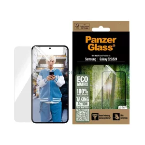 PANZERGLASS ECO MATRIX képernyővédő üveg (flexibilis, karcálló + segédkeret) ÁTLÁTSZÓ Samsung Galaxy S25 (SM-S931)