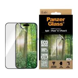   PANZERGLASS ECO MATRIX képernyővédő üveg (flexibilis, karcálló + segédkeret) ÁTLÁTSZÓ Apple iPhone 16
