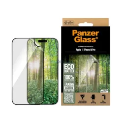   PANZERGLASS ECO MATRIX képernyővédő üveg (flexibilis, karcálló + segédkeret) ÁTLÁTSZÓ Apple iPhone 16 Pro