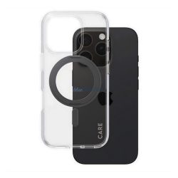   PANZERGLASS CARE KICKSTAND CASE szilikon telefonvédő (ütésállóság, kameravédő, MagSafe, kitámasztó) FEKETE Apple iPhone 16 Pro