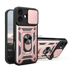   Defender szilikon telefonvédő (ütésállóság, tartógyűrű, kameravédő) ROZÉARANY Apple iPhone 17