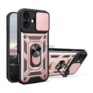 Defender szilikon telefonvédő (ütésállóság, tartógyűrű, kameravédő) ROZÉARANY Apple iPhone 17