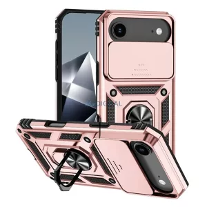 Defender szilikon telefonvédő (ütésállóság, tartógyűrű, kameravédő) ROZÉARANY Apple iPhone 17 Air