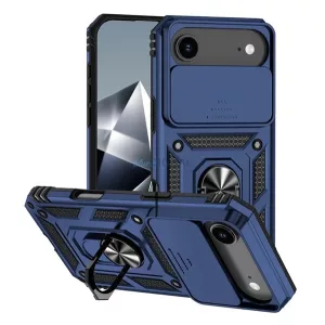 Defender szilikon telefonvédő (ütésállóság, tartógyűrű, kameravédő) SÖTÉTKÉK Apple iPhone 17 Air