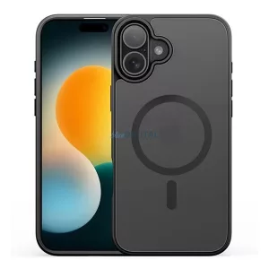 DUX DUCIS YIND szilikon telefonvédő (ütésállóság, kameravédő, matt, MagSafe) FEKETE Apple iPhone 17