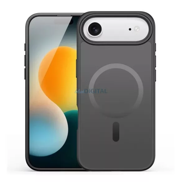 DUX DUCIS YIND szilikon telefonvédő (ütésállóság, kameravédő, matt, MagSafe) FEKETE Apple iPhone 17 Air
