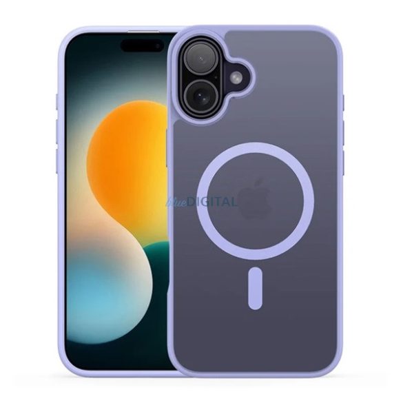 DUX DUCIS YIND szilikon telefonvédő (ütésállóság, kameravédő, matt, MagSafe) LILA Apple iPhone 17