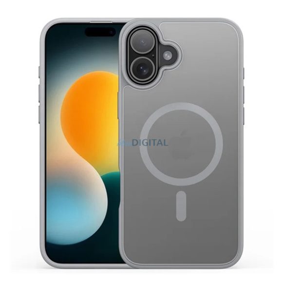 DUX DUCIS YIND szilikon telefonvédő (ütésállóság, kameravédő, matt, MagSafe) VILÁGOSSZÜRKE Apple iPhone 17