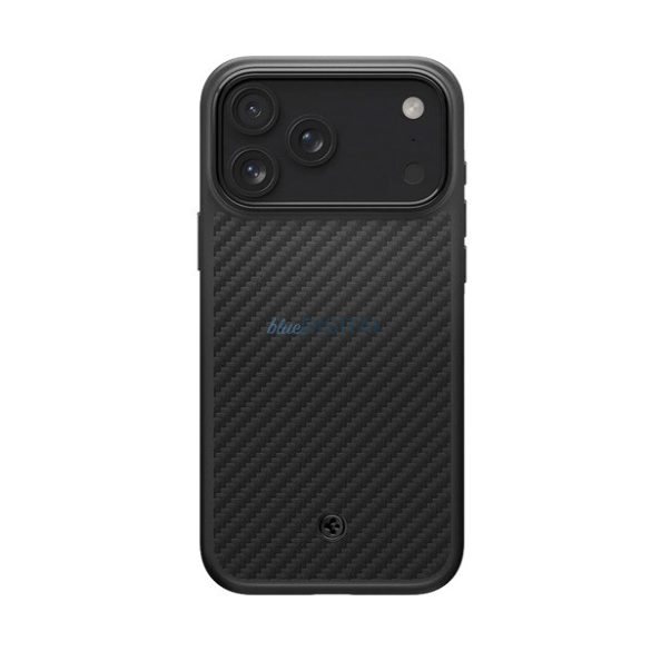 SPIGEN ENZO ARAMID telefonvédő (Magsafe, karbon minta) FEKETE Apple iPhone 17 Pro Max