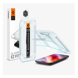   SPIGEN EZ FIT képernyővédő üveg 2db (2.5D, tokbarát, ultravékony, 0.2mm, 9H + segédkeret) ÁTLÁTSZÓ Apple iPhone 17 Air