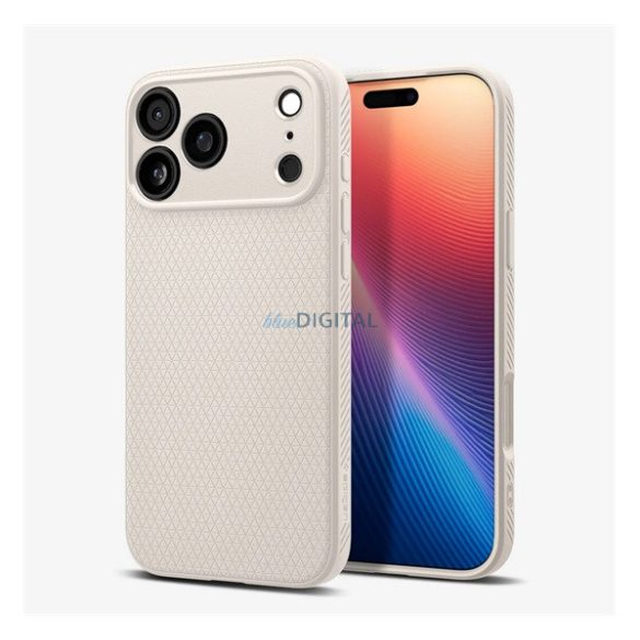 SPIGEN LIQUID AIR szilikon telefonvédő (ütésállóság, légpárnás sarok, rombusz) BÉZS Apple iPhone 17 Pro Max